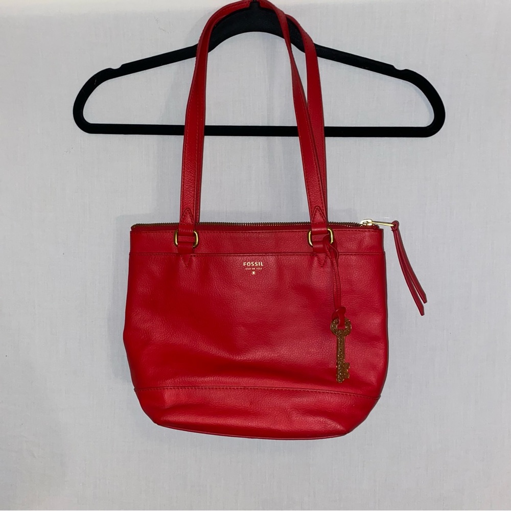 Fossil Red Shoulder Purse